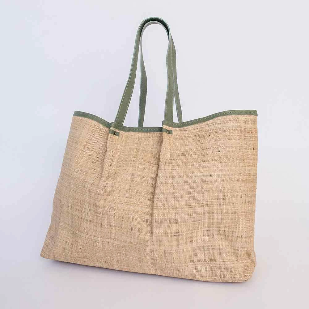 Grab It Now Today Only Offer Thandana Megan Weave & Leather Beach Bag