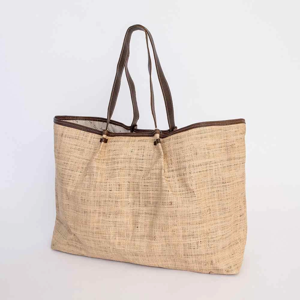 Hot Picks Today Thandana Megan Weave & Leather Beach Bag