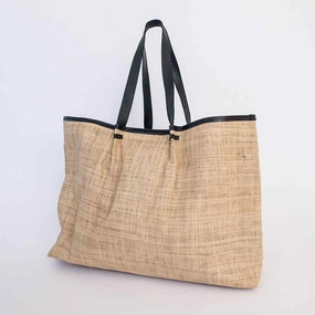 Exclusive Online Discount Steal the Deal Now Thandana Megan Weave & Leather Beach Bag