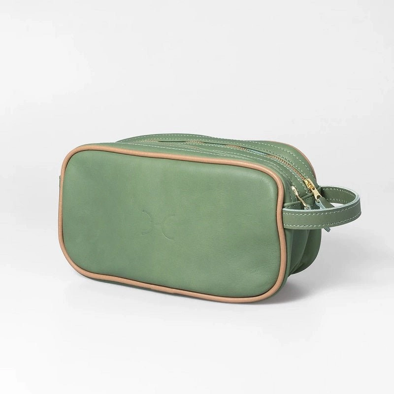 Daily Deal Frenzy Thandana Mens Double Zip Vanity Leather Case