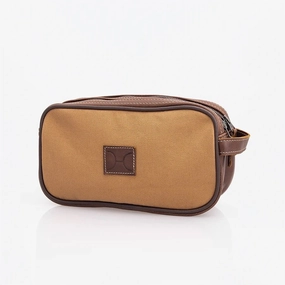 Thandana Mens Double Zip Vanity Wax Canvas Case Today Only Hot Pick