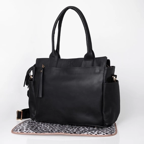Todays Trending Deals Thandana Noa Leather Nappy Bag | Black