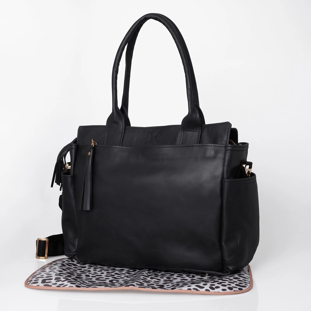 Todays Trending Deals Thandana Noa Leather Nappy Bag | Black