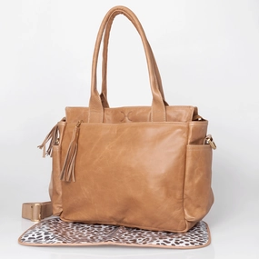 Thandana Noa Leather Nappy Bag | Hazelnut Clearance Event
