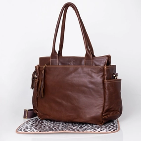 Limited Offer Alert Daily Special Offer Thandana Noa Leather Nappy Bag | Tobacco
