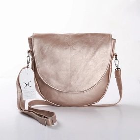 New Arrival Discount Thandana Saddle Metallic Leather Handbag