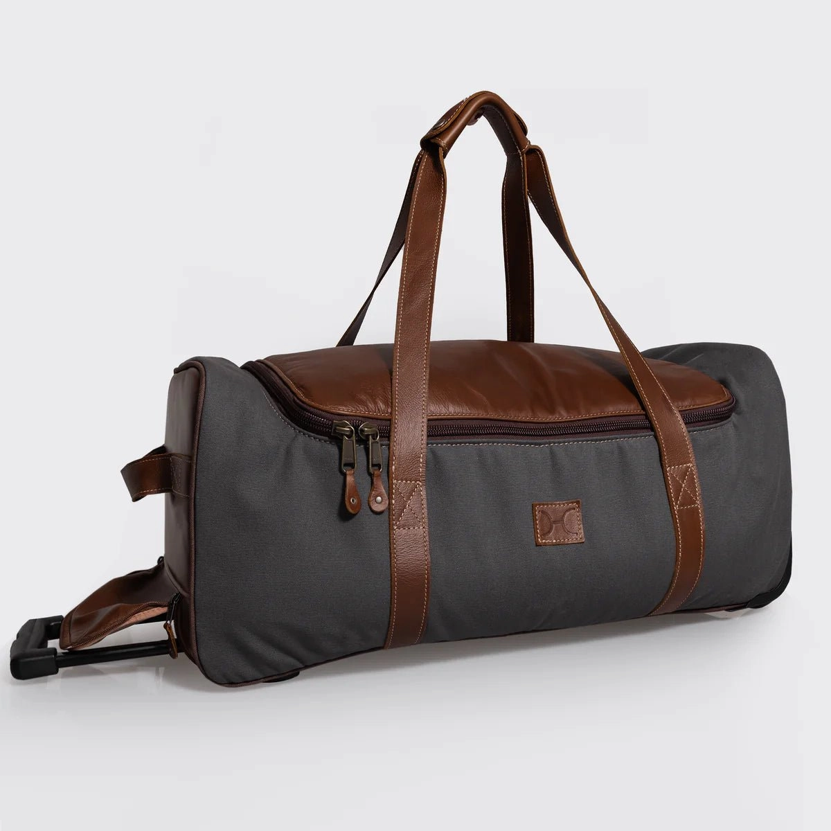 Save Today Only Thandana Wax Canvas & Leather Wheeled Duffel Bag