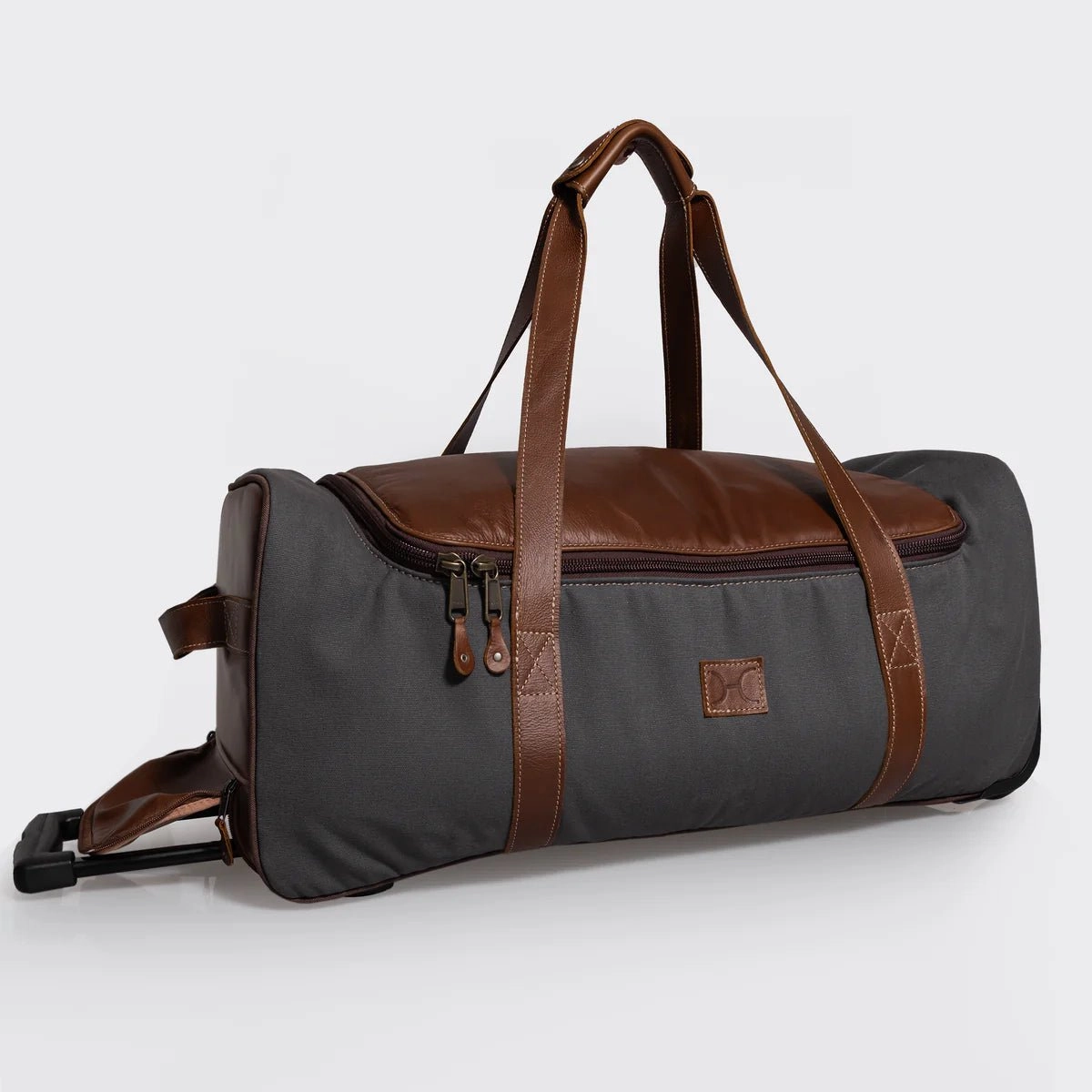 Dont Miss Big Savings Limited Time Steal Thandana Wax Canvas & Leather Wheeled Duffel Bag