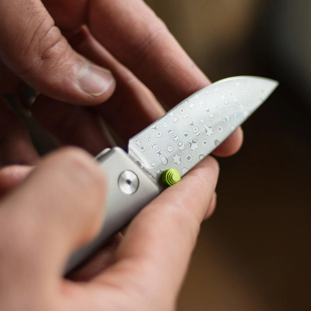 The Chapter 2 | Titanium   Damasteel SMALL DEFECT SALE