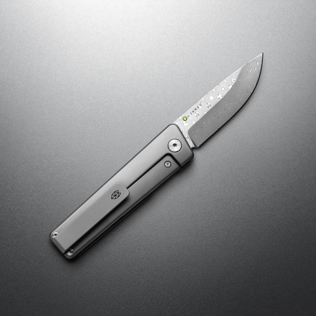 The Chapter 2 | Titanium   Damasteel SMALL DEFECT SALE