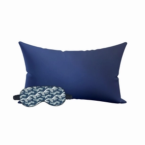 Dont Miss Out Dont Miss Hot Deals The Great Wave Satin Pillow & Eye Mask Set