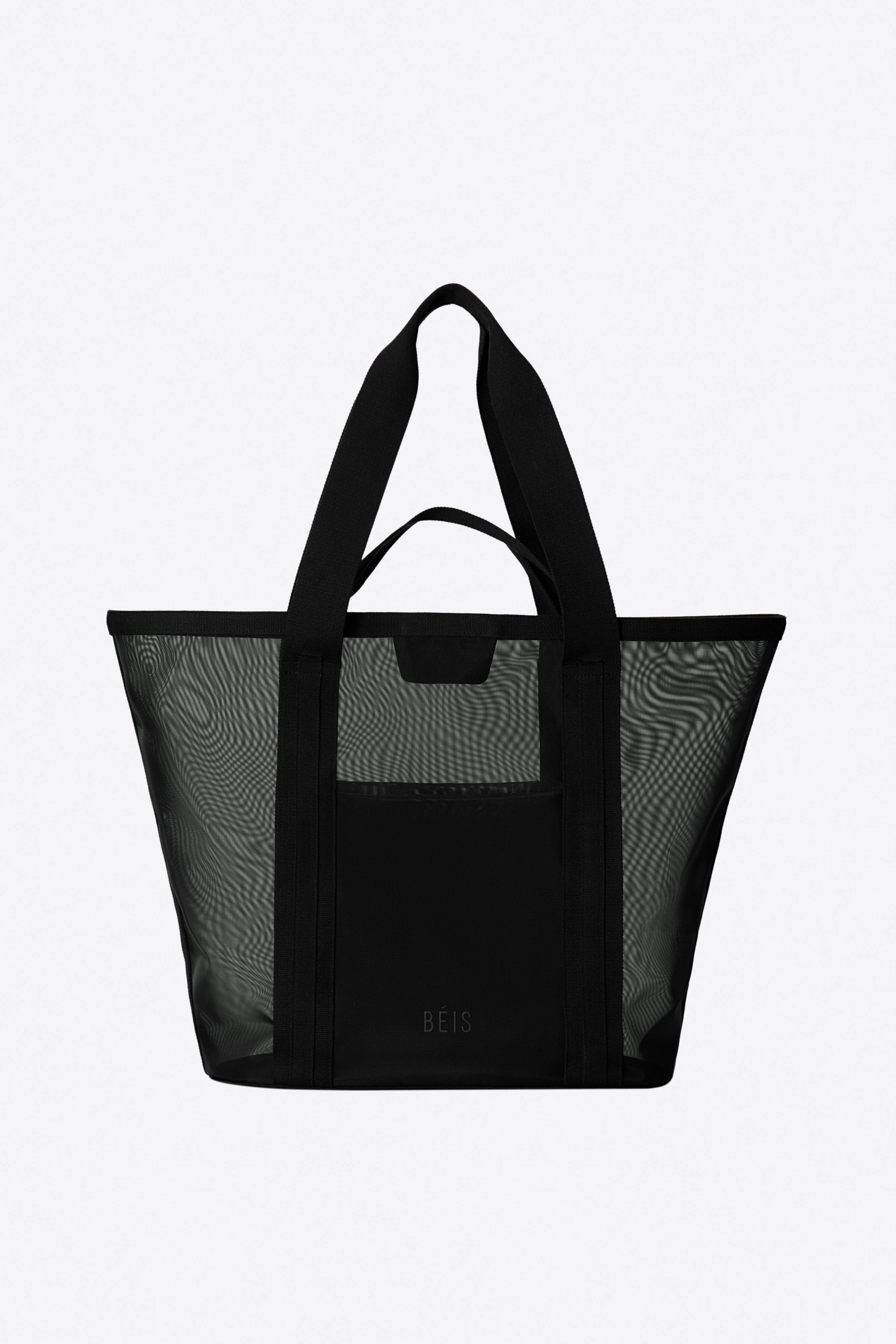 The Mesh Beach Tote In Black Today Only Discount Alert Last Chance Offer