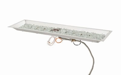 The Outdoor GreatRoom Company 108 Inch Linear Crystal Fire Plus Gas Burner CFP12108DSINGportable outdoor fire pit with lid