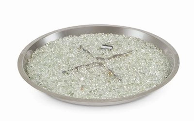 The Outdoor GreatRoom Company 20 Inch Round Crystal Fire Plus Gas Burner CFP20DSING