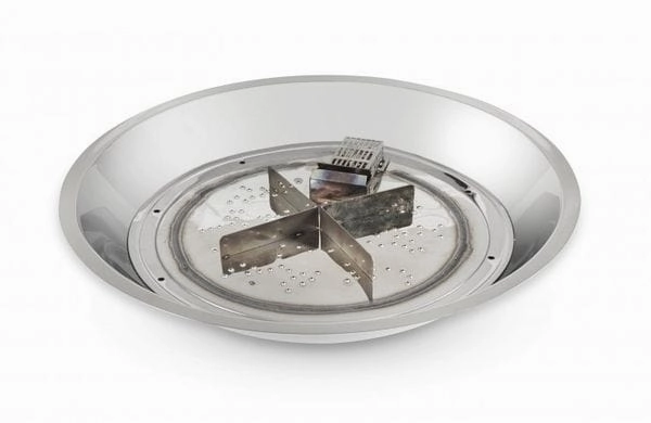 The Outdoor GreatRoom Company 20 Inch Round Crystal Fire Plus Gas Burner CFP20DSINGportable outdoor fire pit with lid
