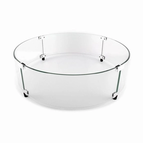 The Outdoor Greatroom Company 30 inch Round Glass Wind Guard GG-30RFireproof mat for under fire pit