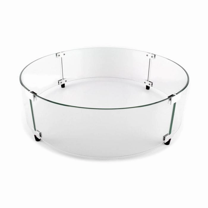 The Outdoor Greatroom Company 30 inch Round Glass Wind Guard GG-30RFireproof mat for under fire pit