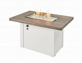 The Outdoor Greatroom Company 44 Inch Driftwood Havenwood Rectangular Gas Fire Pit Table HVDW-1224-Kportable outdoor fire pit with lid
