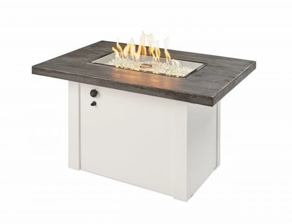 The Outdoor Greatroom Company 44 Inch Stone Grey Havenwood Rectangular Gas Fire Pit Table HVGW-1224-Kportable outdoor fire pit with lid