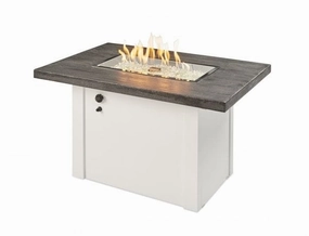 The Outdoor Greatroom Company 44 Inch Stone Grey Havenwood Rectangular Gas Fire Pit Table HVGW-1224-Kportable outdoor fire pit with lid
