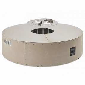 The Outdoor GreatRoom Company 48 Inch Round Ready-to-Finish Fire Pit Table Kit RTF48CDNG-Kportable outdoor fire pit with lid