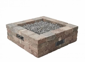 The Outdoor Greatroom Company 51 Inch Bronson Block Square Gas Fire Pit Kit BRON5151-Kportable outdoor fire pit with lid