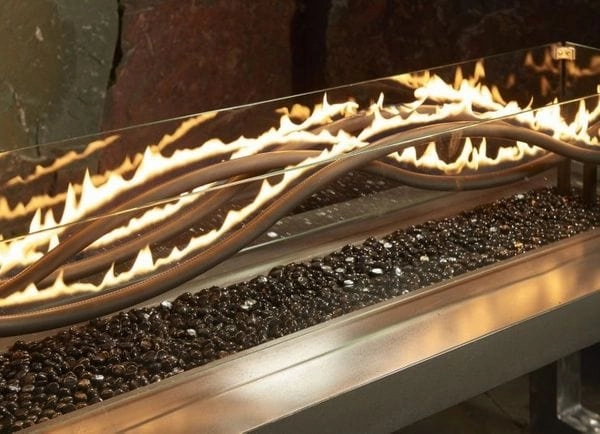 The Outdoor GreatRoom Company 56 Inch Linear Black Wave Propane Gas Burner WV-56-LPportable outdoor fire pit with lid