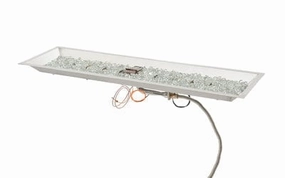 The Outdoor GreatRoom Company 96 Inch Linear Crystal Fire Plus Gas Burner CFP1296portable outdoor fire pit with lid