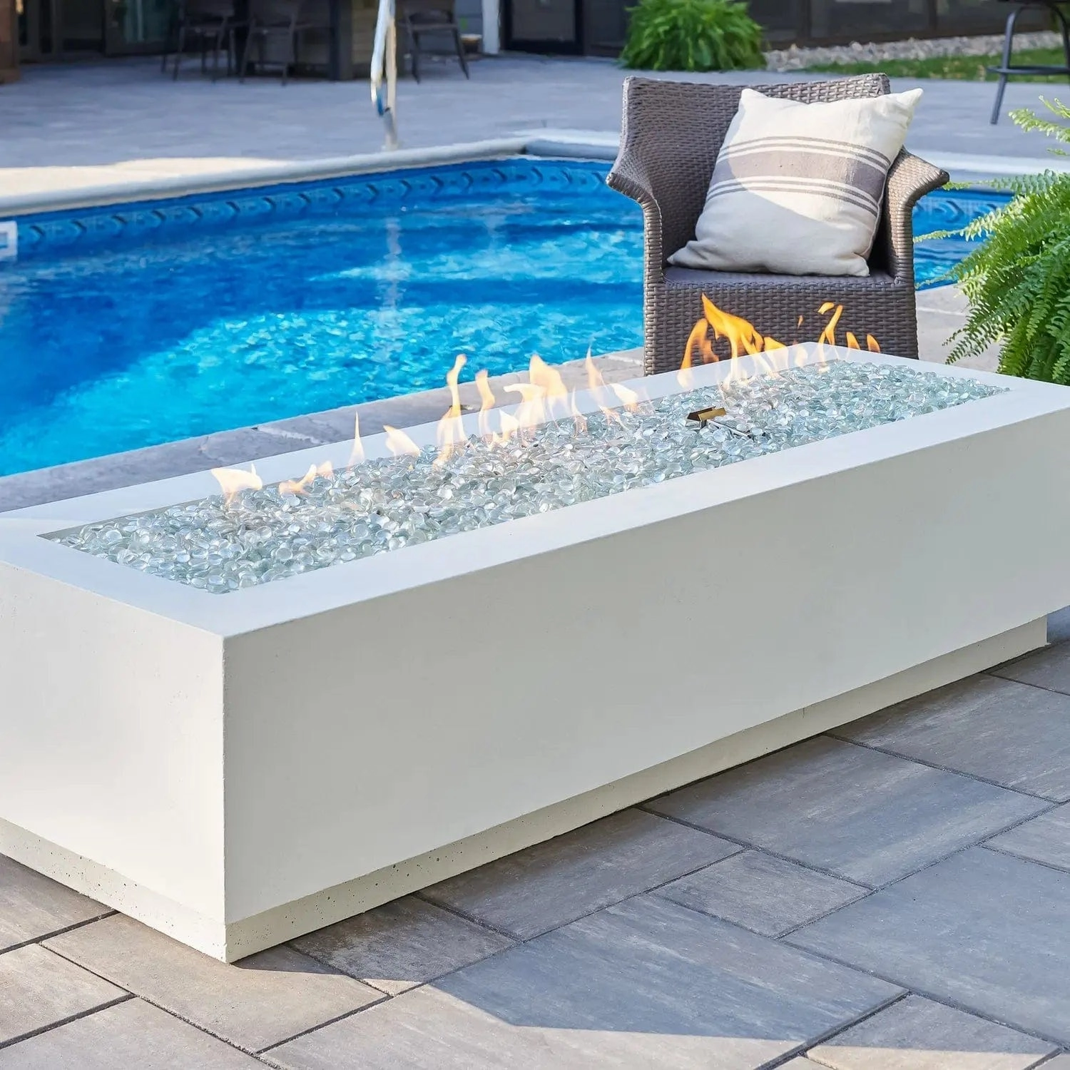 The Outdoor GreatRoom Company Cove 54-Inch Linear Gas Fire Pit Table