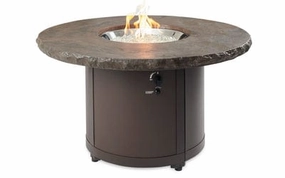 The Outdoor Greatroom Company Fire Pit Table 48 Inch Beacon Marbleized Noche Chat-Height Gas Fire Pit Table BC-20-MNBportable outdoor fire pit with lid
