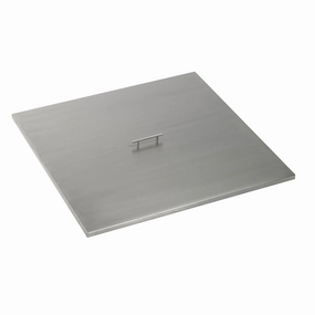 The Outdoor Plus 18-inch Stainless Steel Square Fire Pit Cover OPT-18SCFireproof mat for under fire pit