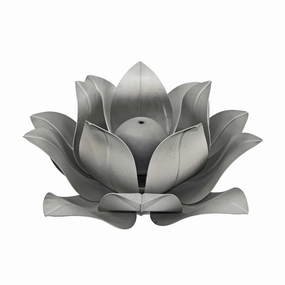 The Outdoor Plus 18x9 inch Stainless Steel Ornament Gas Lotus Flower Burner OPT-LFFireproof mat for under fire pit