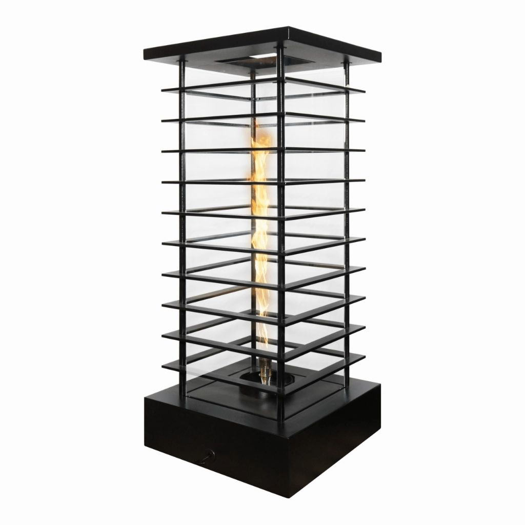 The Outdoor Plus 28" Powder Coated Steel 12V Electronic Ignition High Rise Fire Tower OPT-FTWR628E12V