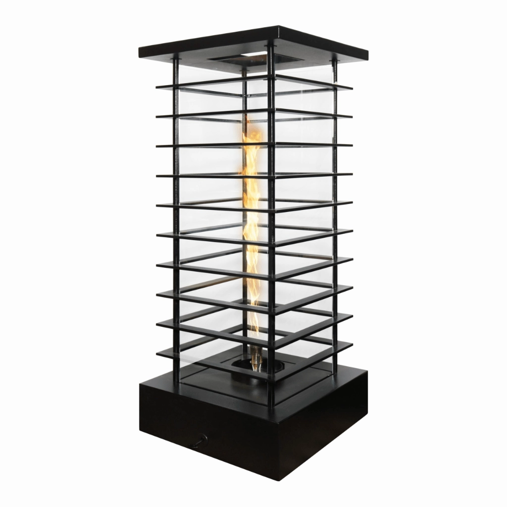 The Outdoor Plus 28" Powder Coated Steel 12V Electronic Ignition High Rise Fire Tower OPT-FTWR628E12V