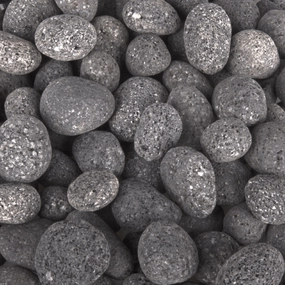 The Outdoor Plus 2-inch - 3-inch Polished Lava Rock OPT-PLSM-50Fireproof mat for under fire pit