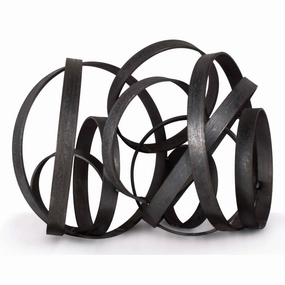 The Outdoor Plus 30x16 inch Mild Steel Hoops Ornament OPT-STHP30Fireproof mat for under fire pit