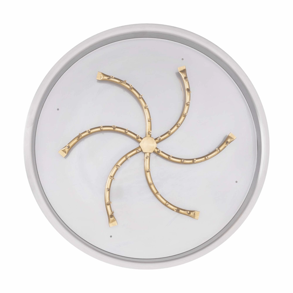The Outdoor Plus 31" Round Drop-in Pan With Brass Triple 'S' Bullet Burner OPT-BP31RD