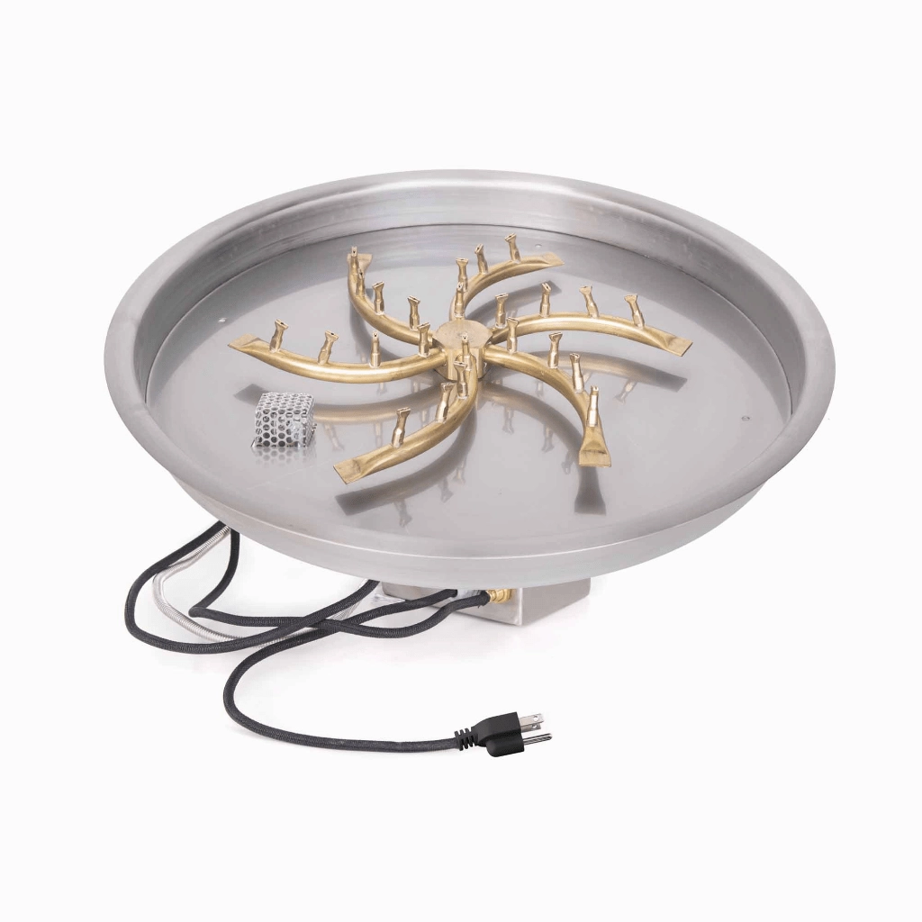 The Outdoor Plus 31" Round Drop-in Pan With Brass Triple 'S' Bullet Burner OPT-BP31RD