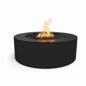 The Outdoor Plus 72-Inch Unity Tall Fire Pit Powder Coat Steel Match Lit with Flame Sense Ignition OPT-UNTPC72FSMLportable outdoor fire pit with lid