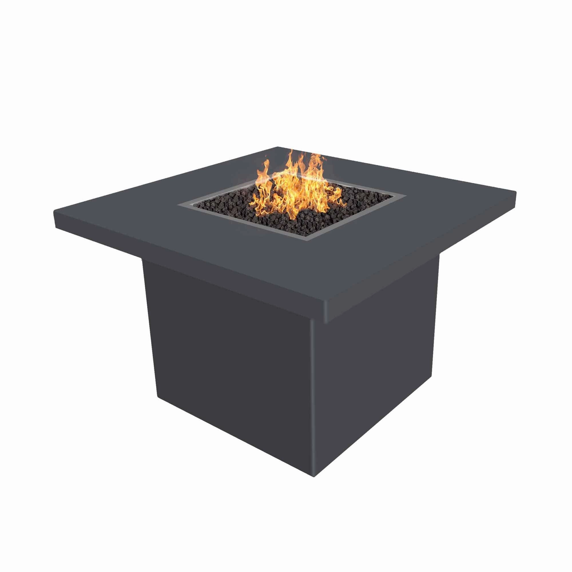 The Outdoor Plus - Bella Collection Powder Coat Square Fire Pit Tableportable outdoor fire pit with lid