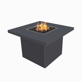 The Outdoor Plus - Bella Collection Powder Coat Square Fire Pit Tableportable outdoor fire pit with lid