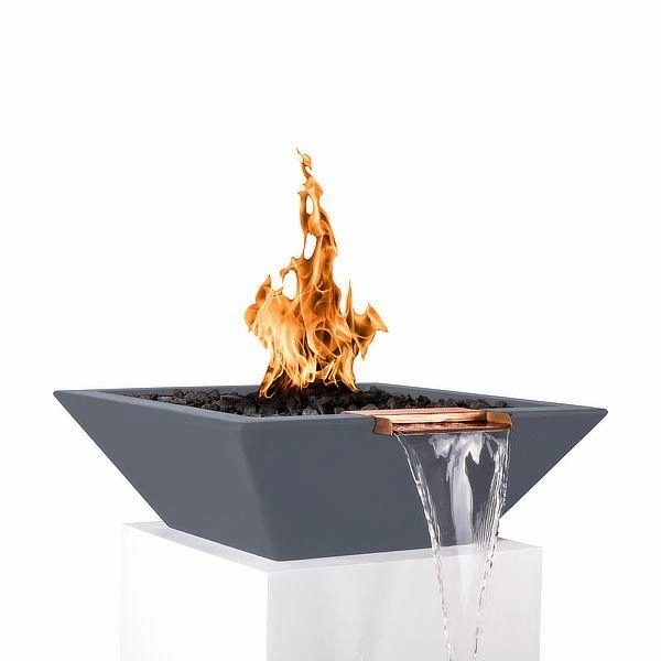 The Outdoor Plus - Maya Powder Coat Fire & Water Bowlportable outdoor fire pit with lid
