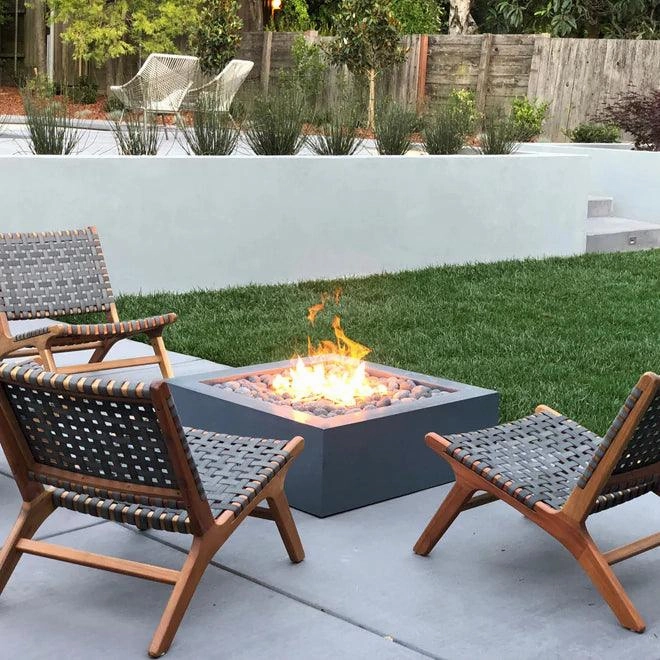 The Outdoor Plus - Quad Square Concrete Fire Pit Table OPT-QD