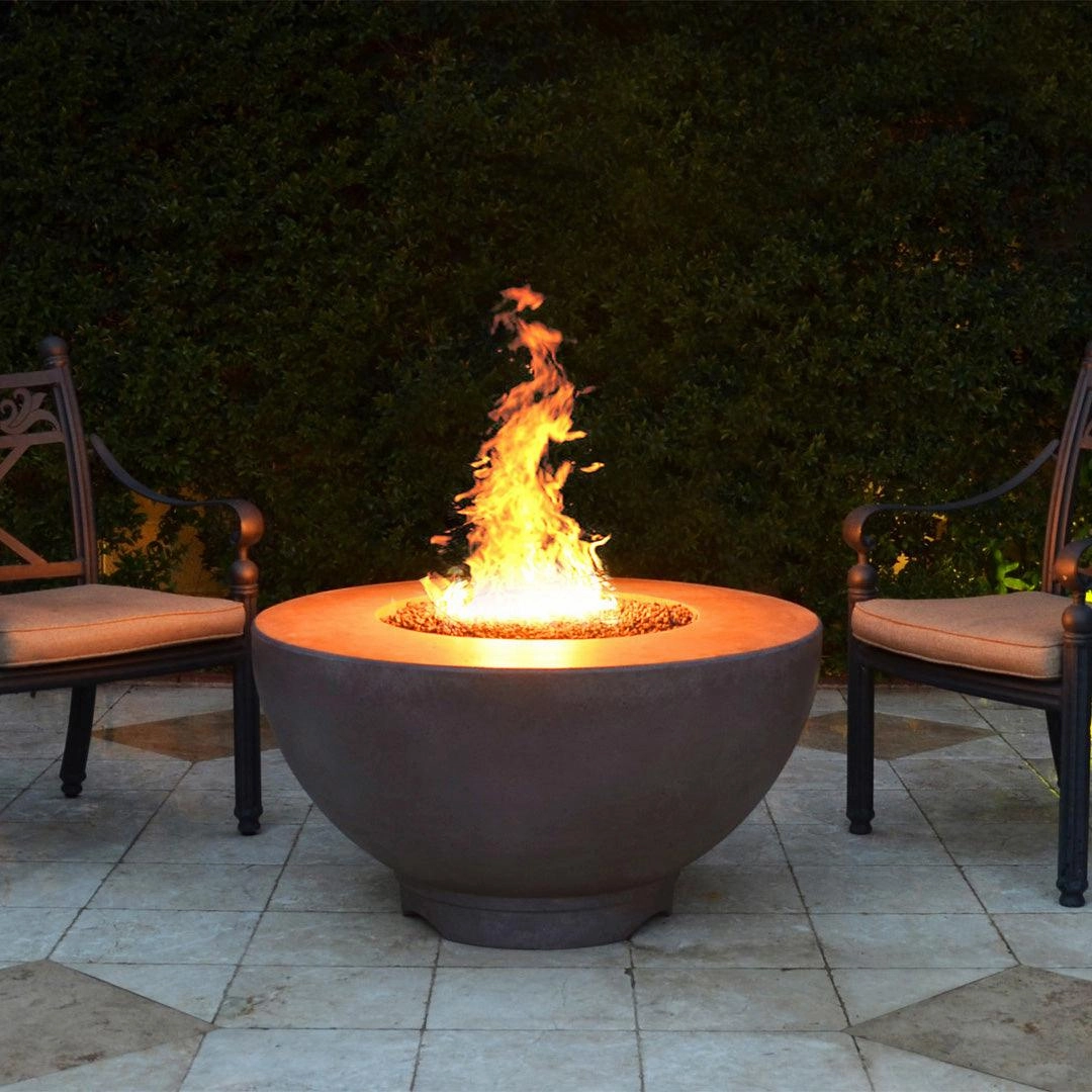 The Outdoor Plus - Sienna 37" Round Concrete Fire Pit Table OPT-RF37