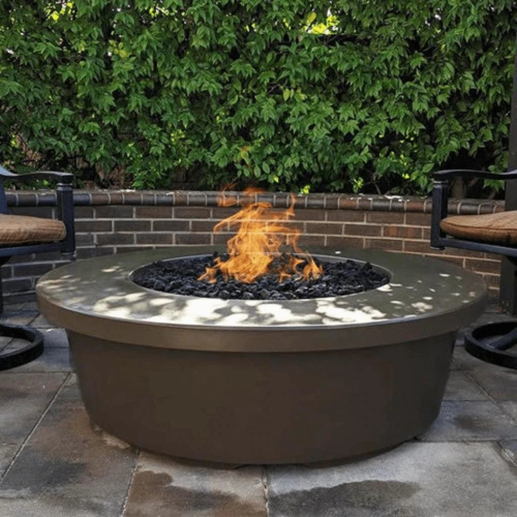 The Outdoor Plus - Tempe 48" Round Concrete Fire Pit Table OPT-TEM48