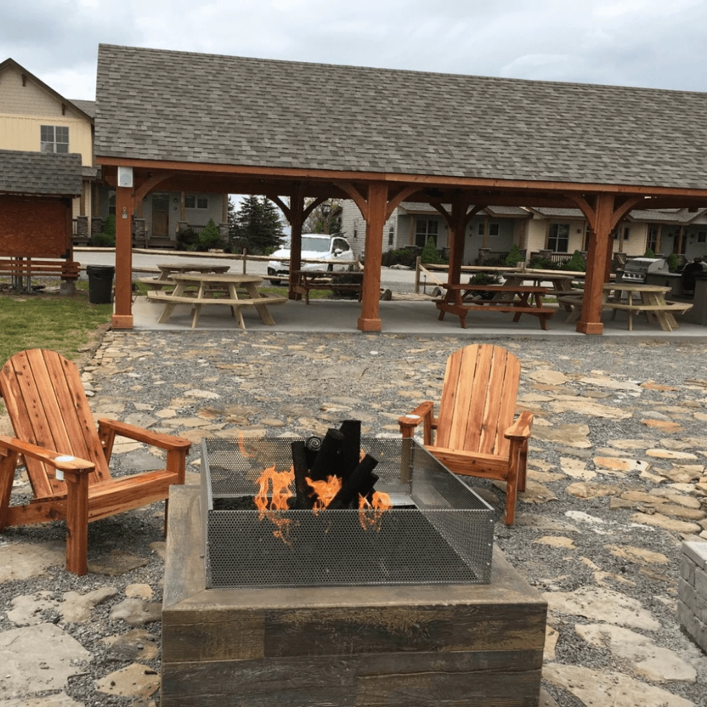 The Outdoor Plus Catalina 108" GFRC Wood Grain Concrete Rectangle 12V Electronic Ignition Gas Fire Pit OPT-CTL108E12V