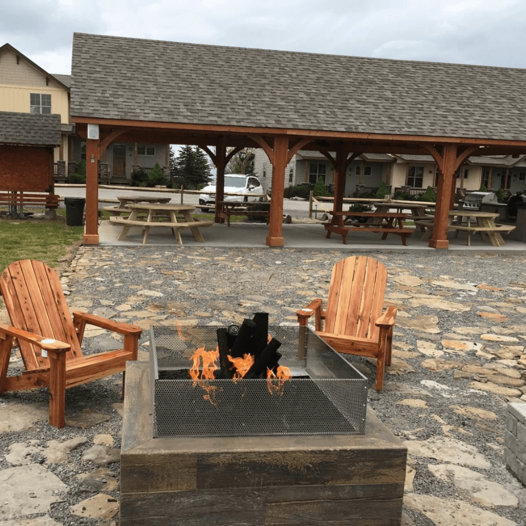 The Outdoor Plus Catalina 108" GFRC Wood Grain Concrete Rectangle Match Lit with Flame Sense Gas Fire Pit OPT-CTL108FSML