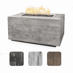 The Outdoor Plus Catalina 108" GFRC Wood Grain Concrete Rectangle Match Lit with Flame Sense Gas Fire Pit OPT-CTL108FSMLportable outdoor fire pit with lid
