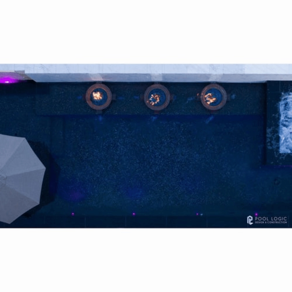 The Outdoor Plus Cazo 30" Hammered Copper 4 Way Spill Round Match Lit Fire & Water Bowl OPT-4W30