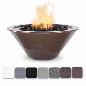 The Outdoor Plus Cazo 30" Powder Coated Steel Round Match Lit Fire Bowl OPT-R30PCFOportable outdoor fire pit with lid